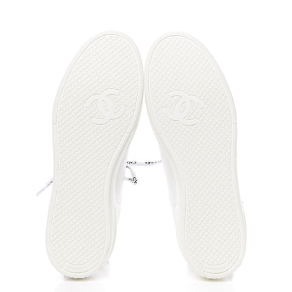 Chanel Calfskin CC Sneakers 38 White 5 of 10
