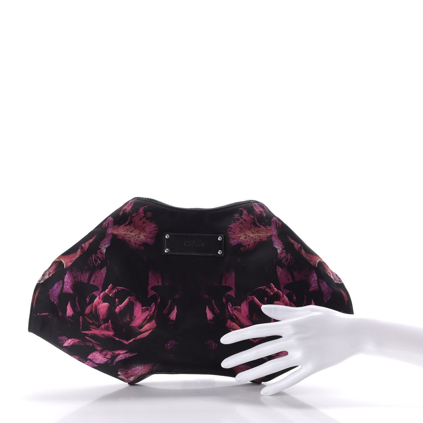 Silk Night Flowers De Manta Clutch Multicolor Black