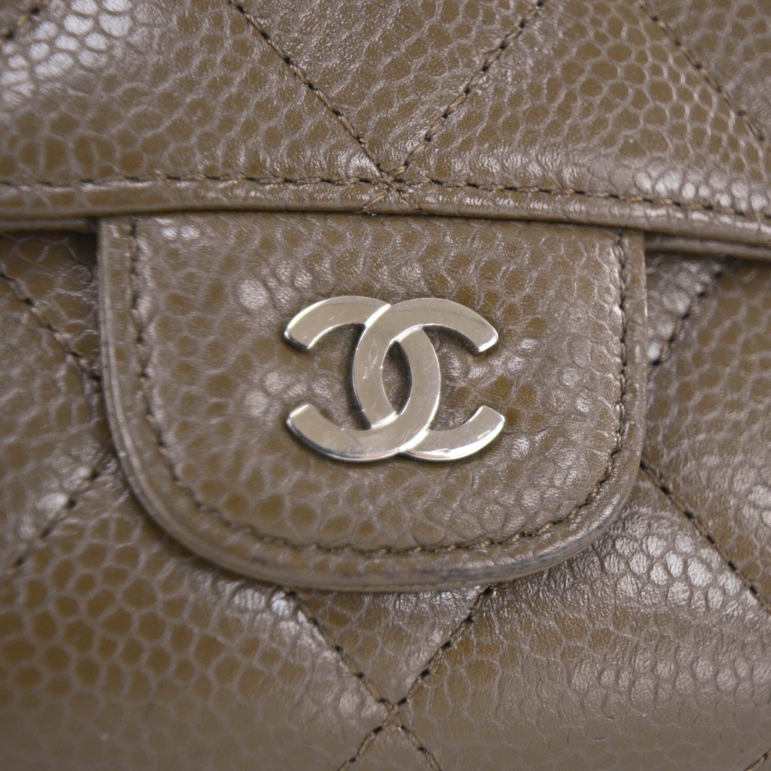 Chanel Caviar Quilted Large Flap Wallet Brown 7 of 13