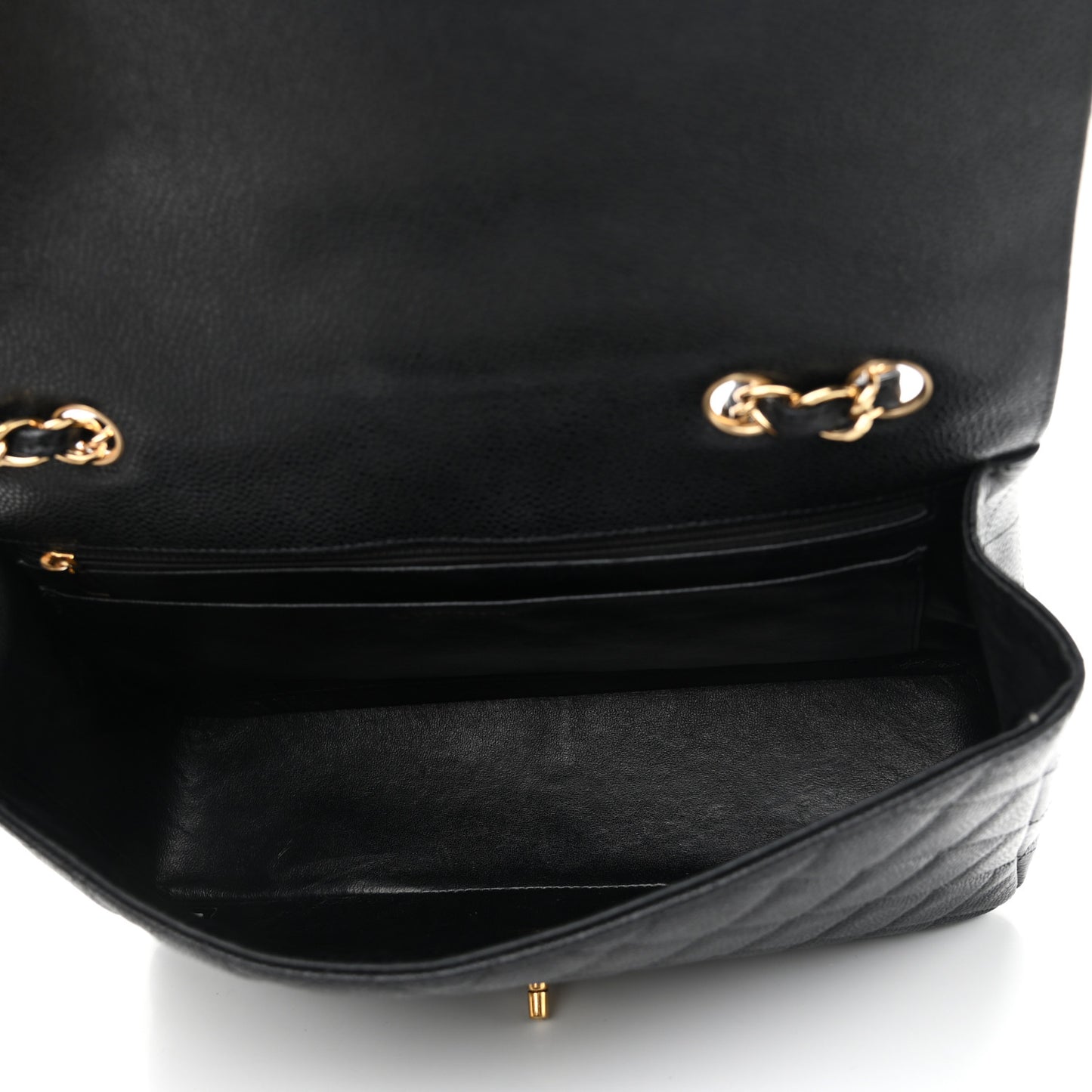 Caviar Quilted Jumbo Single Flap Black