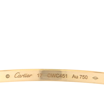 Cartier 18K Yellow Gold Small LOVE Bracelet 17 7 of 8