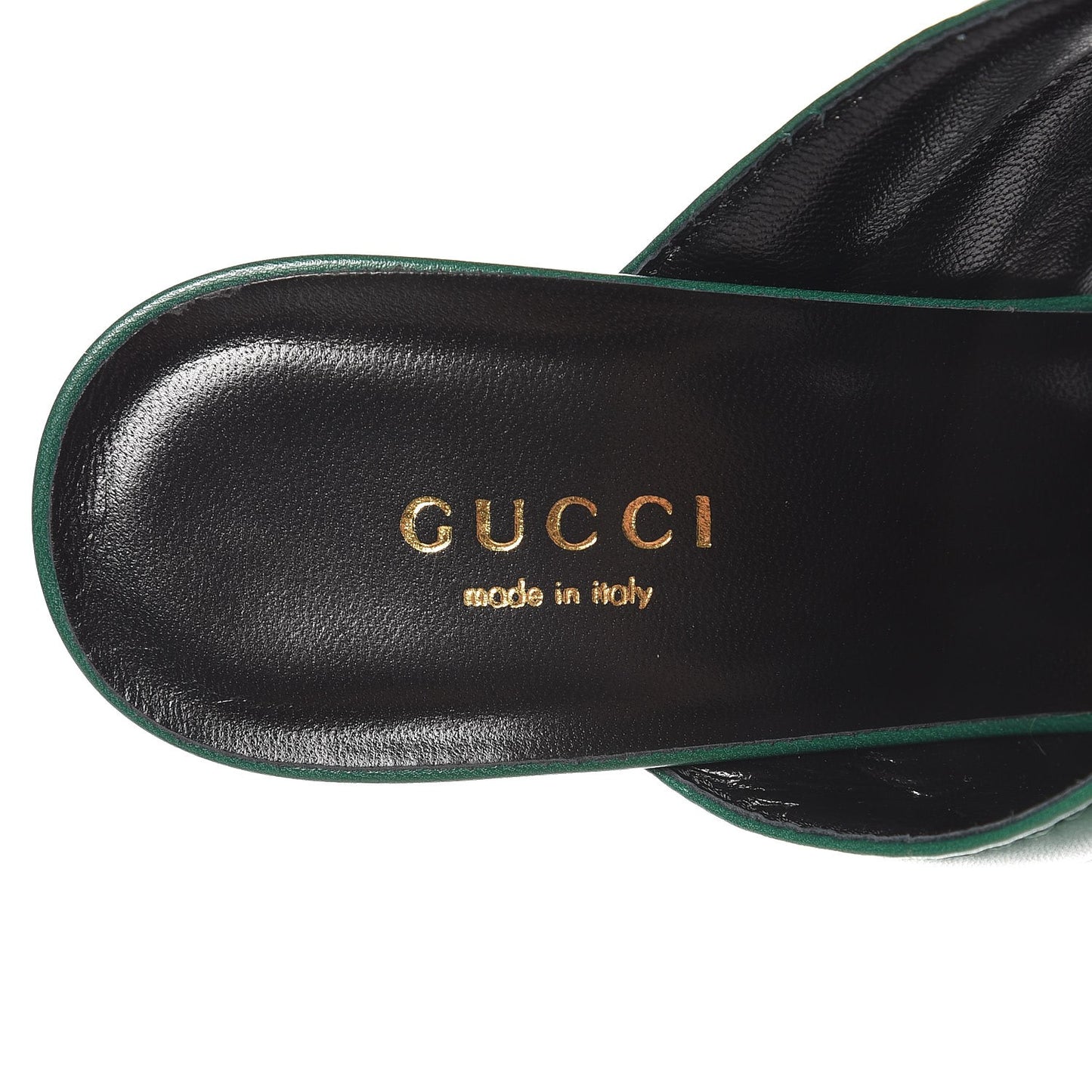 Malaga Kid Webby Crossover High Heel Slide Sandals 38.5 Emerald