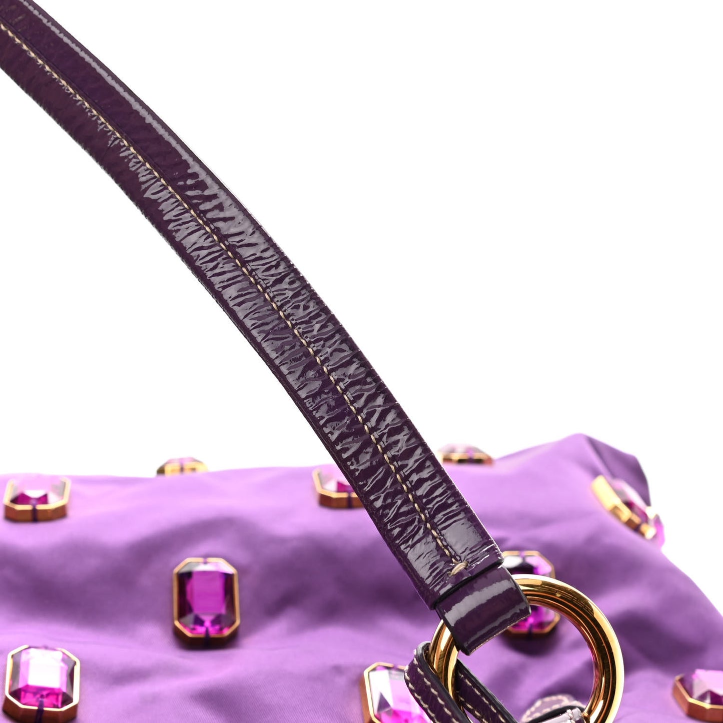 Tessuto Nylon Pietre Jeweled Tote Anemone