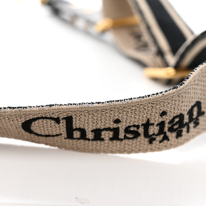 Christian Dior Canvas Embroidered Shoulder Strap Black 12 of 13