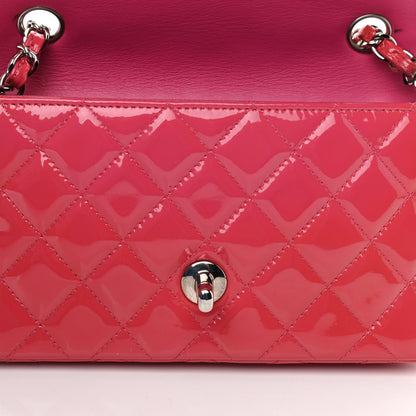 Chanel Patent Quilted Mini Rectangular Flap Pink 12 of 13