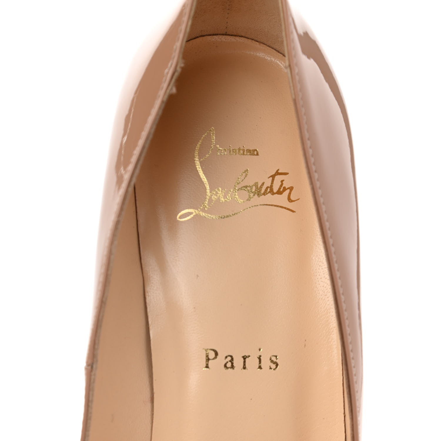 Christian Louboutin Patent Bianca 140 Pumps 37 Nude 6 of 9