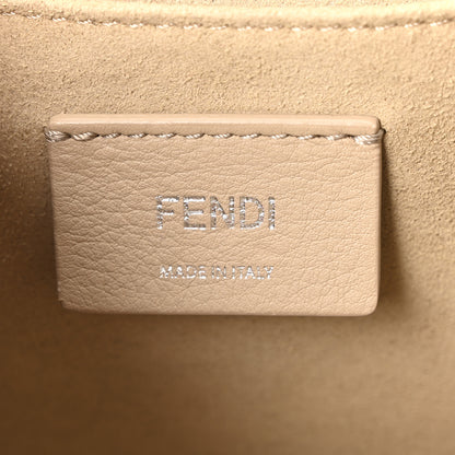 Fendi Vitello Liberty Lucido Metal Monster Eyes Studded Kan I Shoulder Bag Cuoio Bubblegum Light Blue 6 of 10