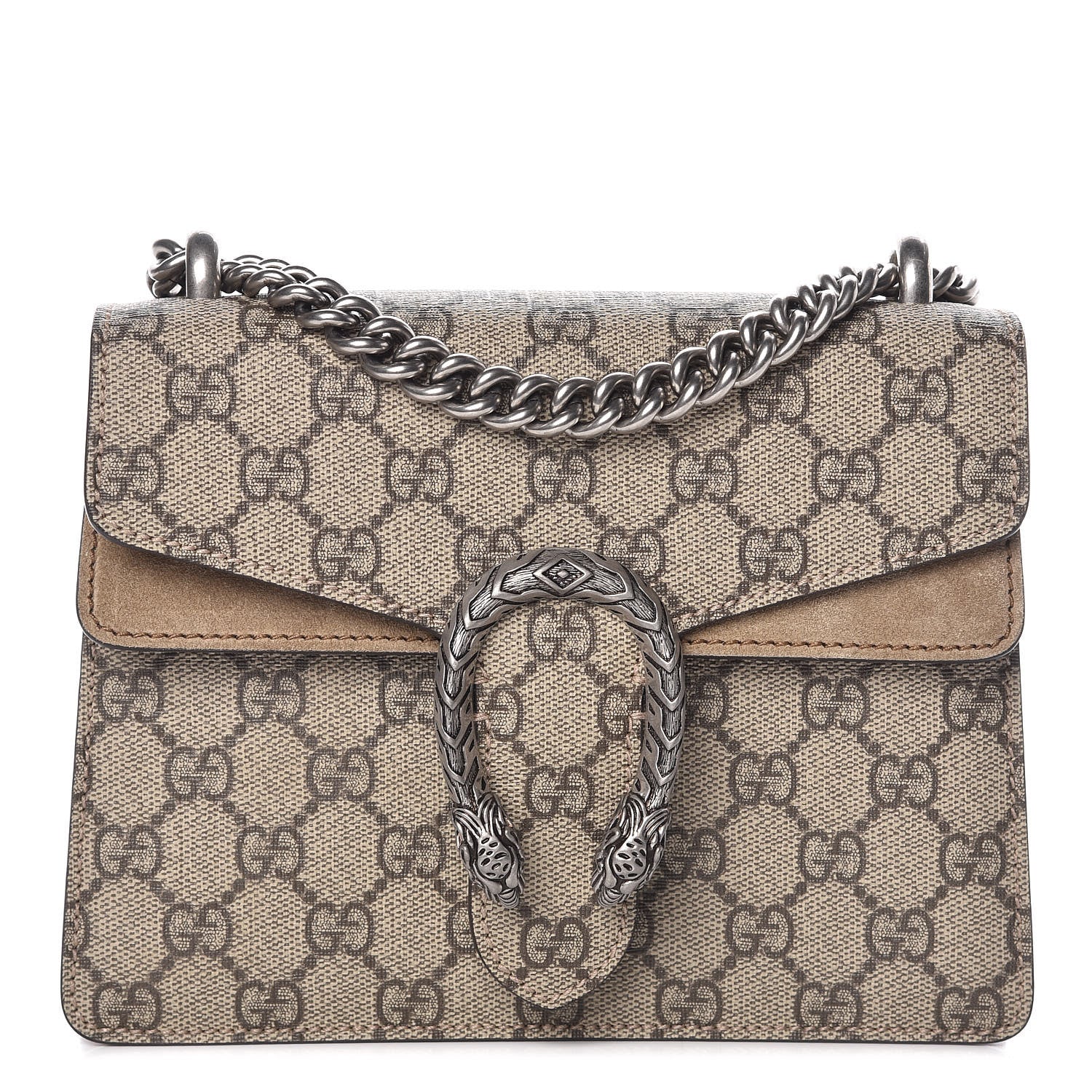 Gucci GG Supreme Monogram Mini Dionysus Shoulder Bag Taupe 1 of 12