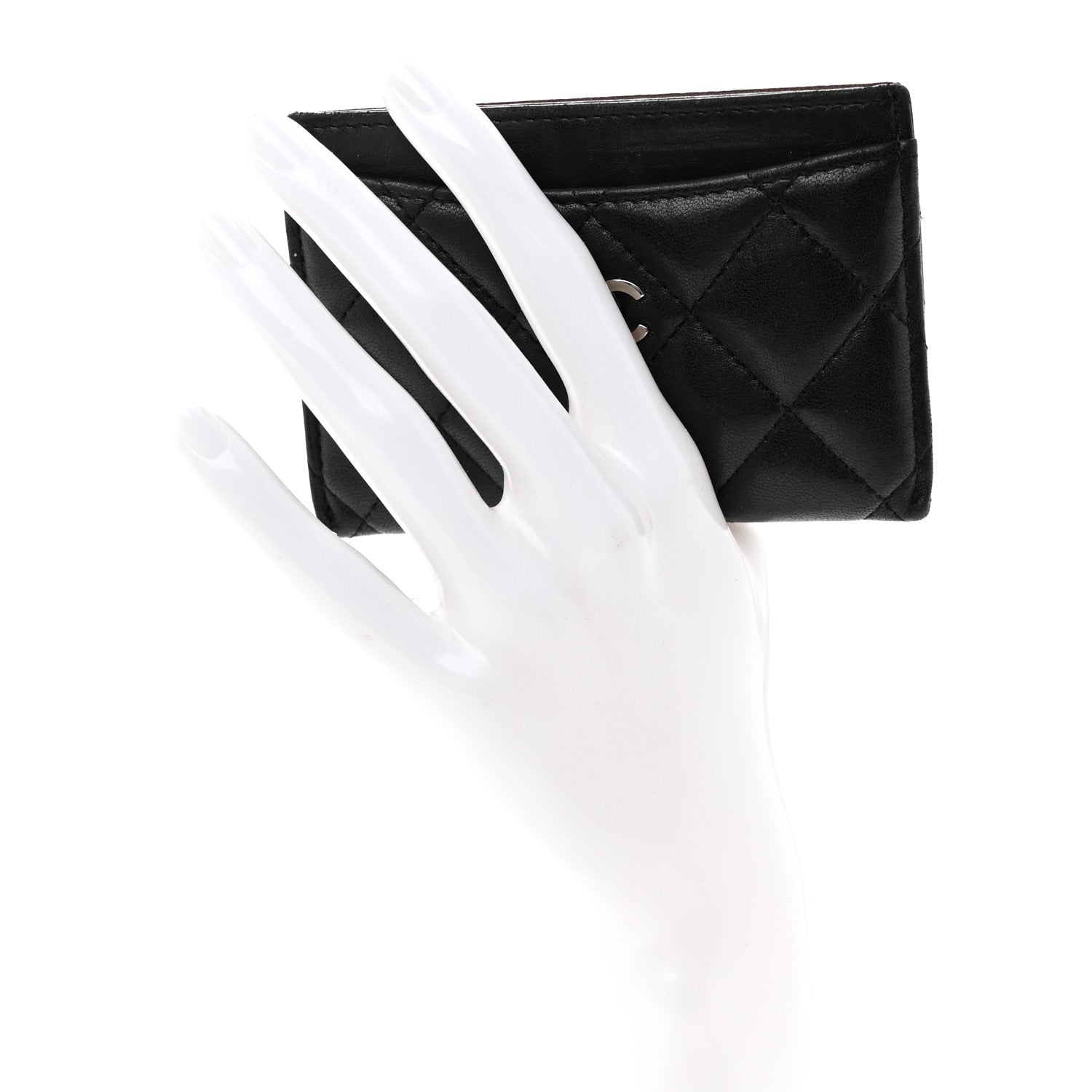 Chanel Lambskin Quilted Card Holder Black 2 of 9