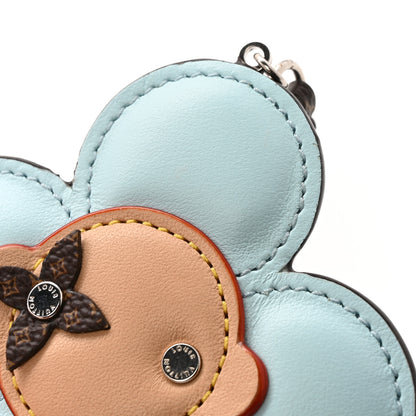 Louis Vuitton Calfskin Monogram Vivienne Strap Bag Charm Light Blue 3 of 6