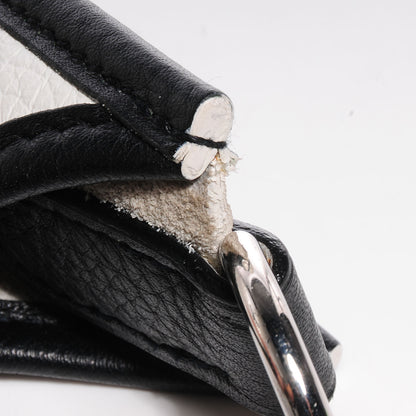 Hermes Taurillon Clemence Evelyne GM Blanc Noir 15 of 17