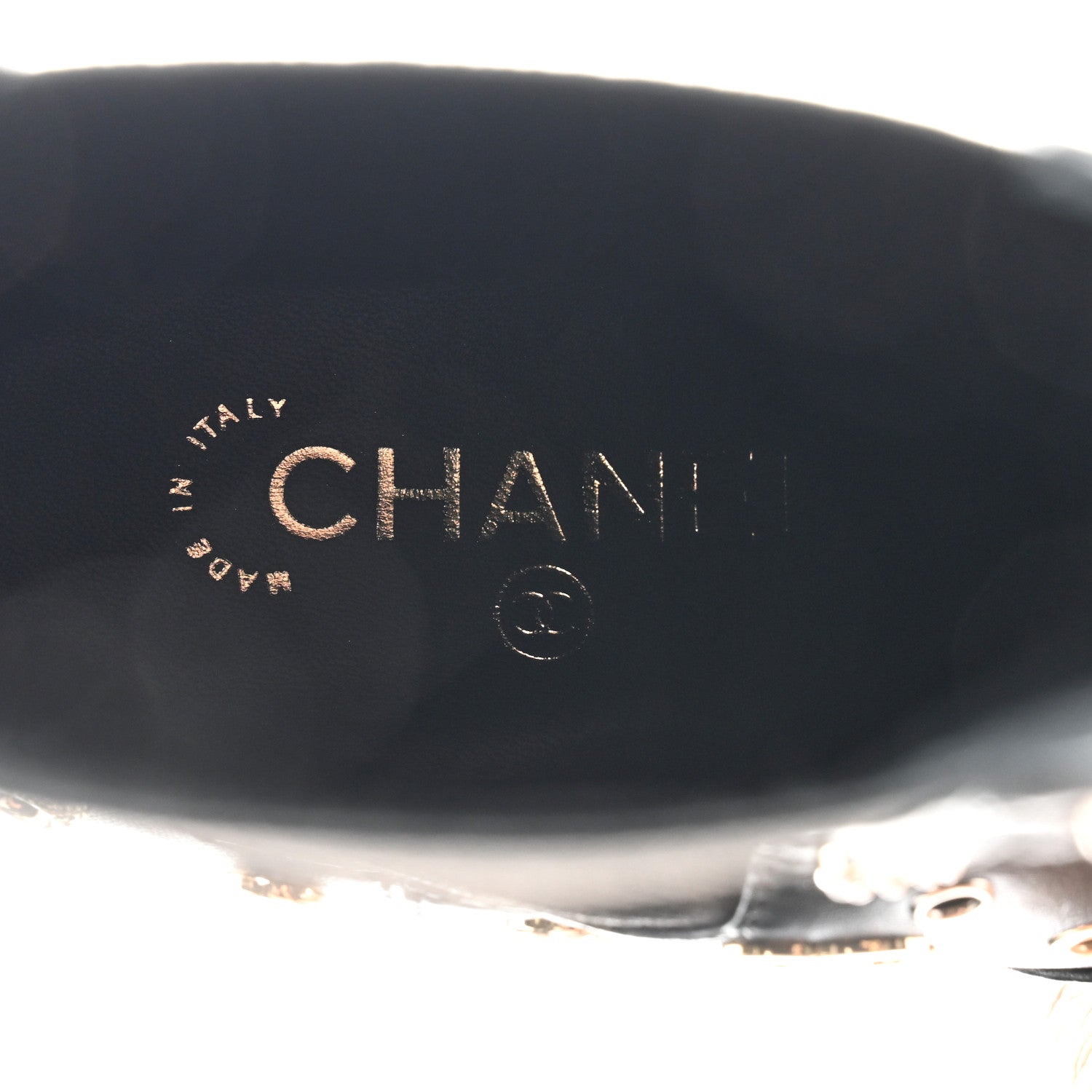 Chanel Lambskin Riveted Cap Toe Short Boots 38 Black 7 of 10