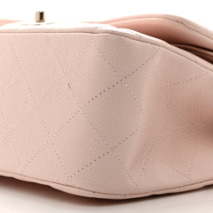 Chanel Caviar Quilted Jumbo Double Flap Light Pink 10 of 11