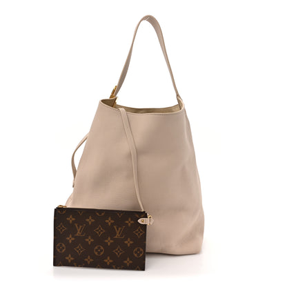 Louis Vuitton Grained Calfskin Low Key Hobo MM Limestone 3 of 12