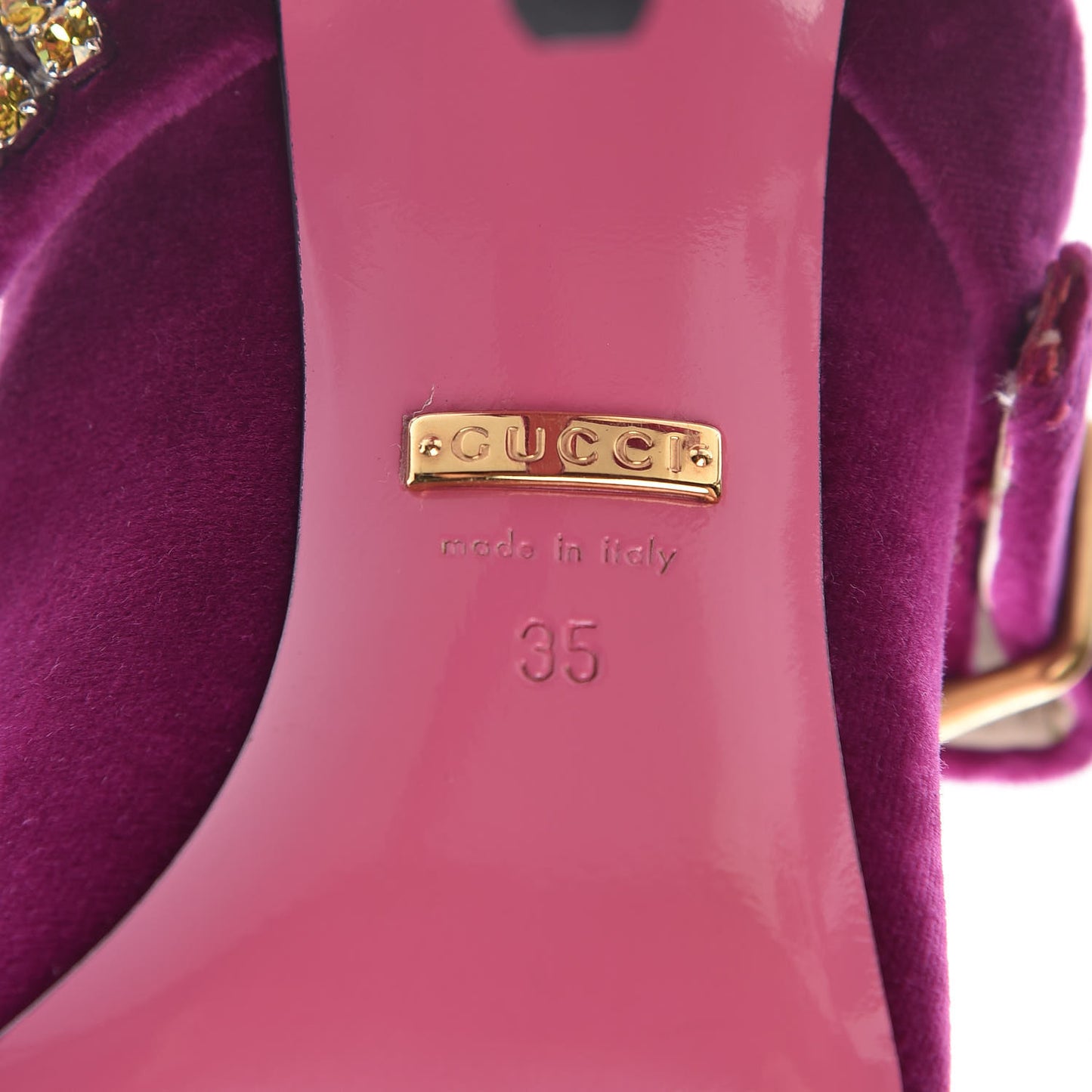 Velvet Crystal Embellished Sylvie High Heel Pumps 35 Fucsia Violet Cyclamen