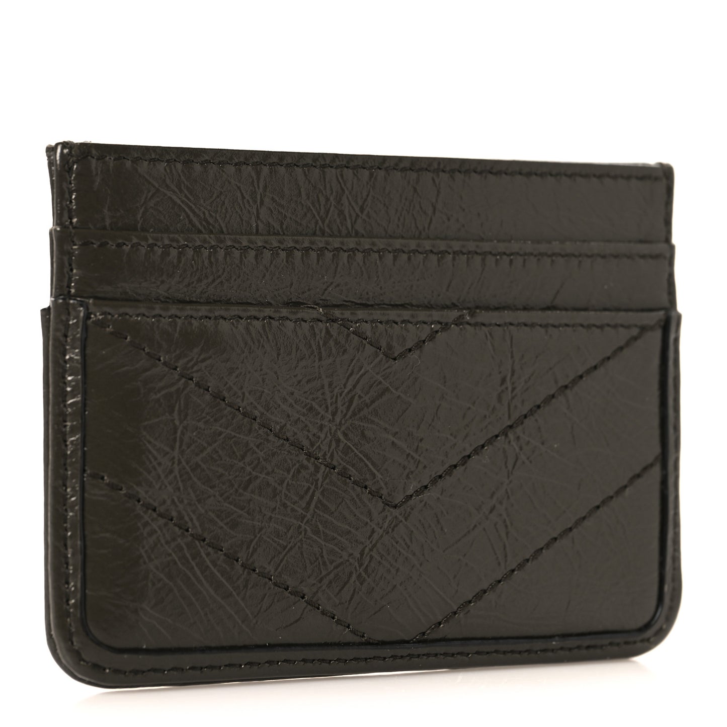 Crinkled Calfskin Matelasse Monogram Niki Card Case Light Musk