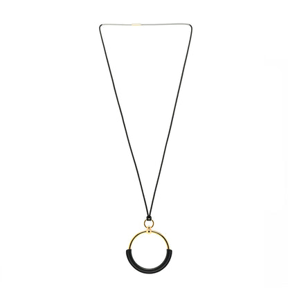 Hermes Swift Grand Loop Pendant Necklace Black 3 of 5