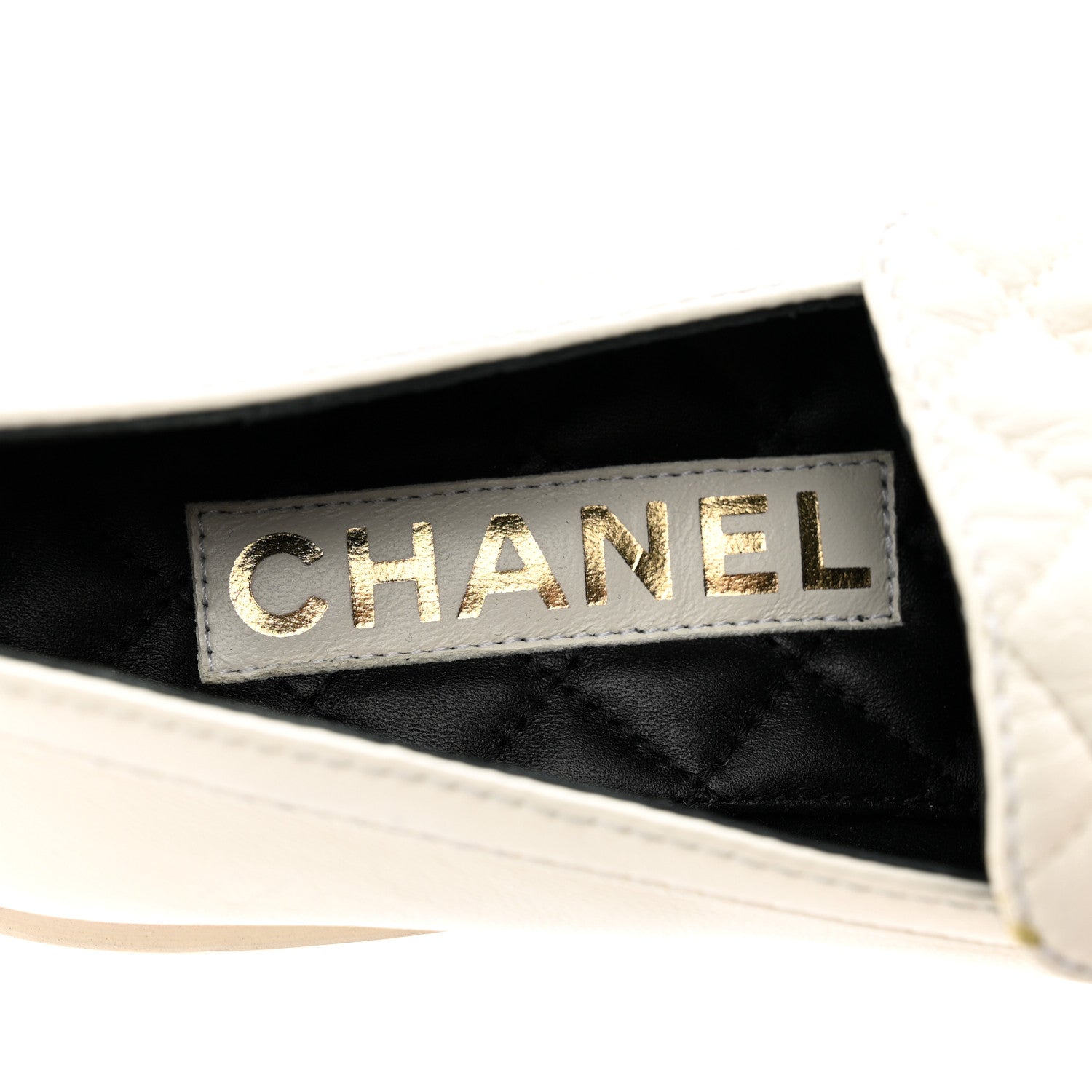 Chanel Lambskin Pearl Crystal Quilted CC Logo Jewelry Loafers 38.5 White 7 of 9