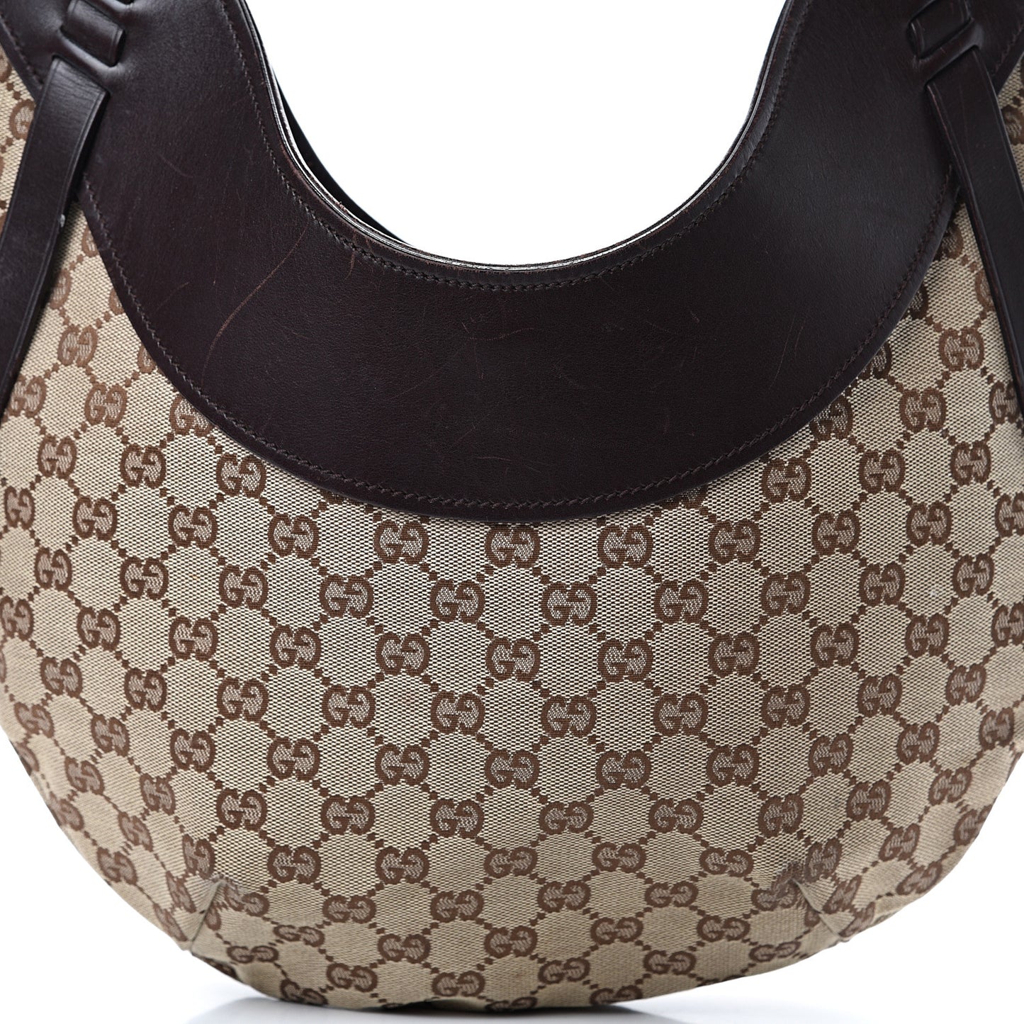 Monogram Half Moon Hobo Dark Brown
