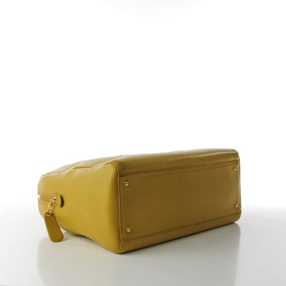 Chanel Caviar Large CC Shoulder Bag Chartreuse 4 of 9