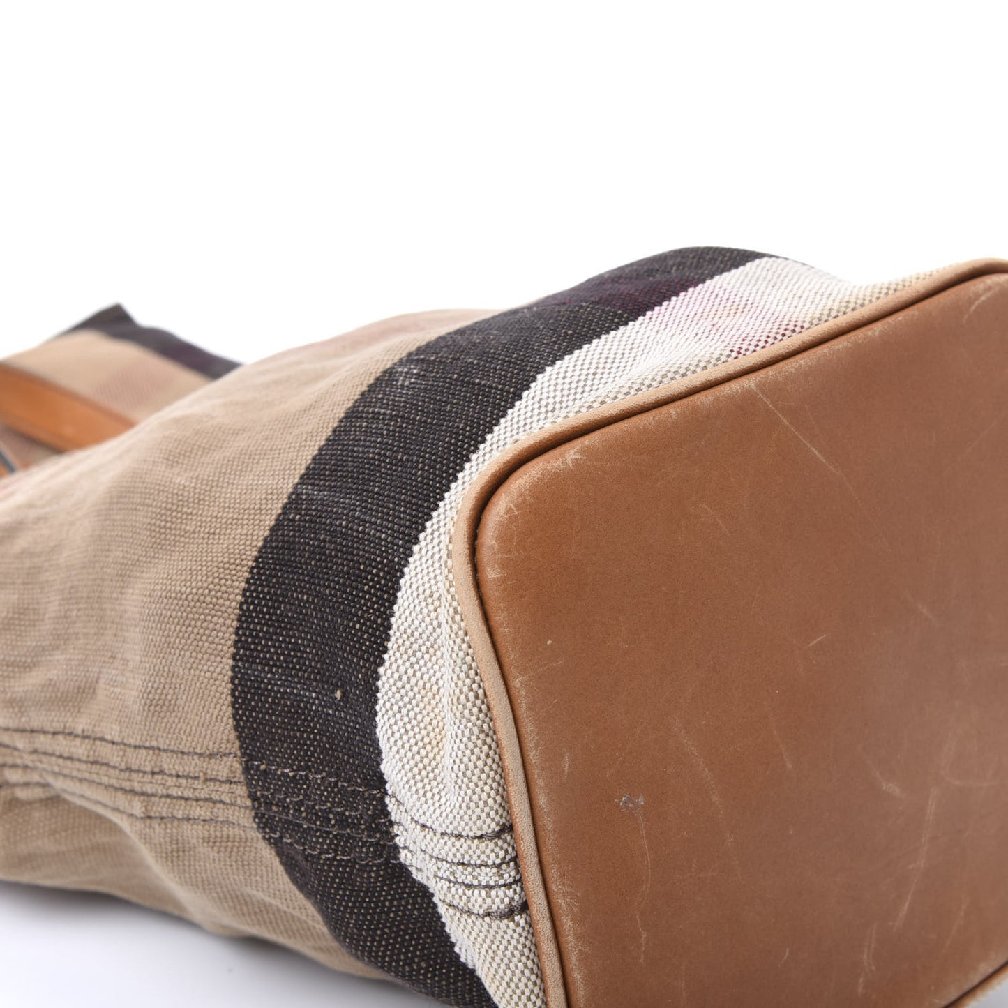 Canvas Mega Check Mini Ashby Tassel Crossbody Saddle Brown