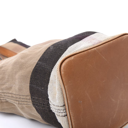 Burberry Canvas Mega Check Mini Ashby Tassel Crossbody Saddle Brown 7 of 10