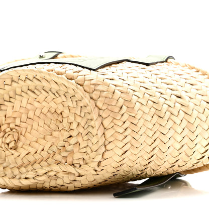 Loewe Raffia Small Basket Tote Bag Natural Green 10 of 10