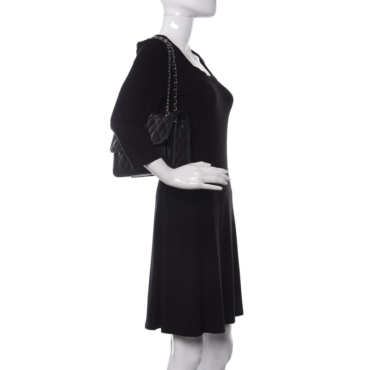 Chanel Caviar Quilted Medium French Riviera Flap Black 2 of 11