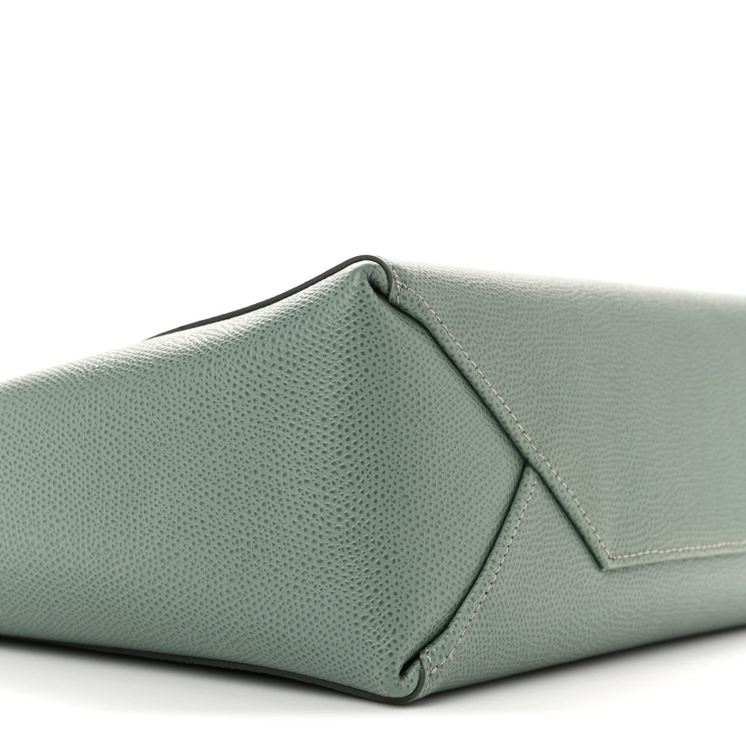 Celine Grained Calfskin Small Vertical Cabas Green 9 of 10