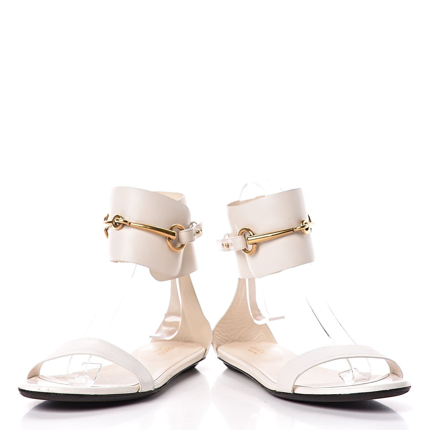 Gucci Malaga Kid Ursula Ankle Sandals 35 White 9 of 14