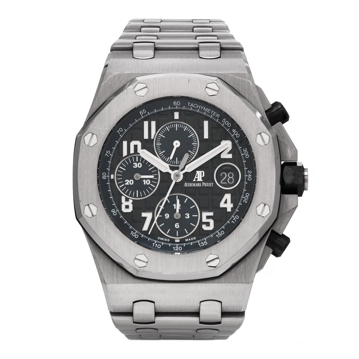 Stainless Steel 42mm Royal Oak Offshore Chronograph Automatic Watch Black 26470ST.OO.A028CR.01