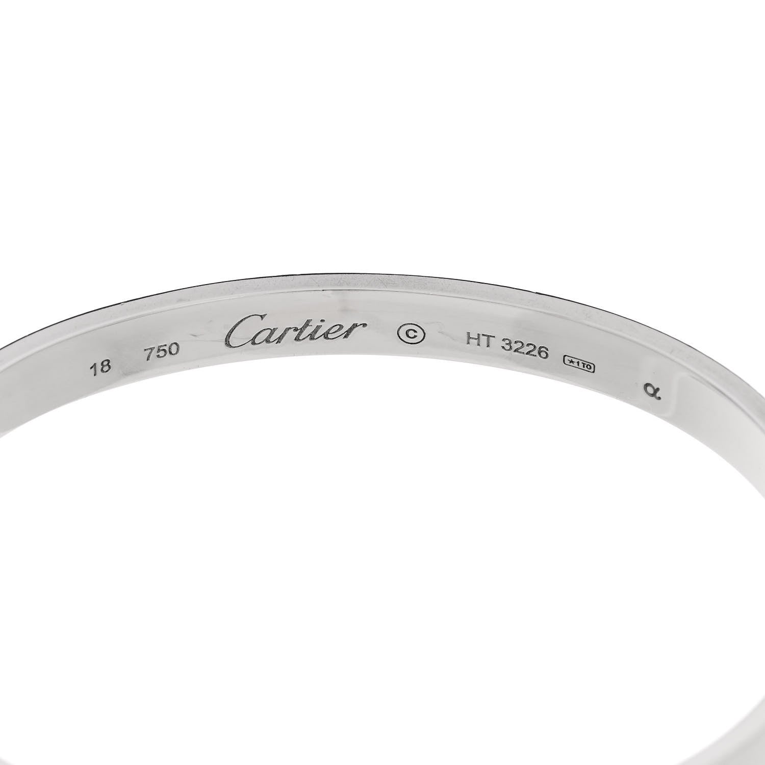 Cartier 18K White Gold LOVE Bracelet 18 4 of 5