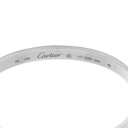 Cartier 18K White Gold LOVE Bracelet 18 4 of 5