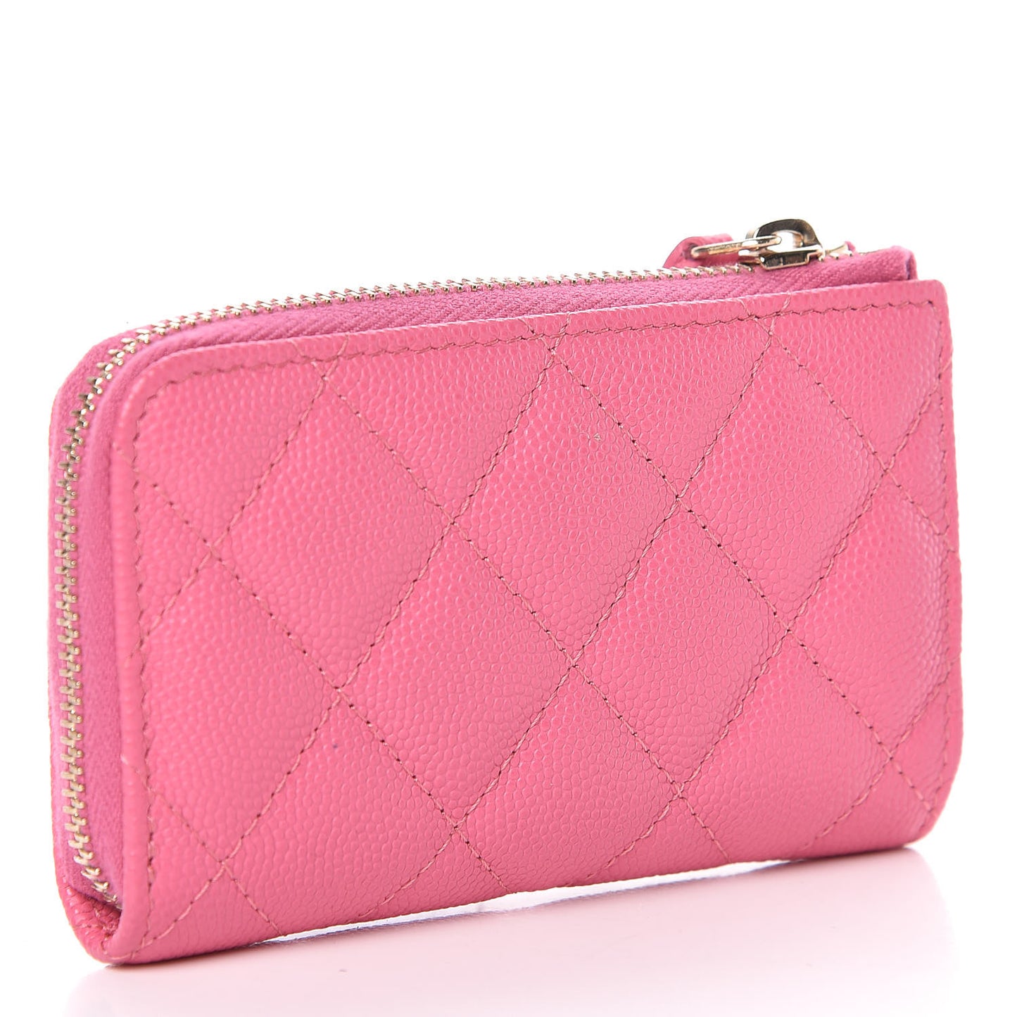 Caviar Quilted Key Holder Case Pink