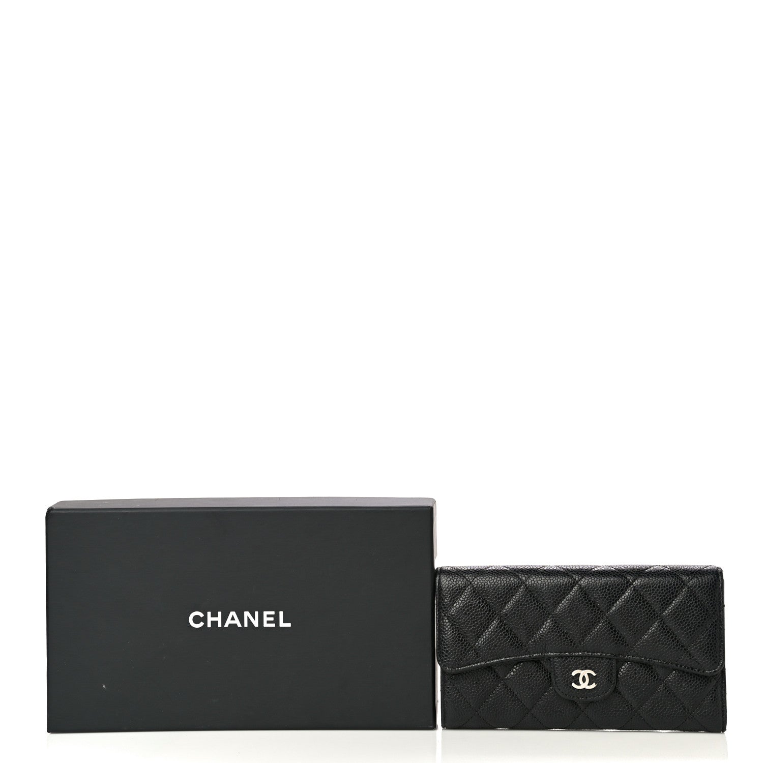 Chanel Caviar Quilted Long Flap Wallet Black 19 of 19