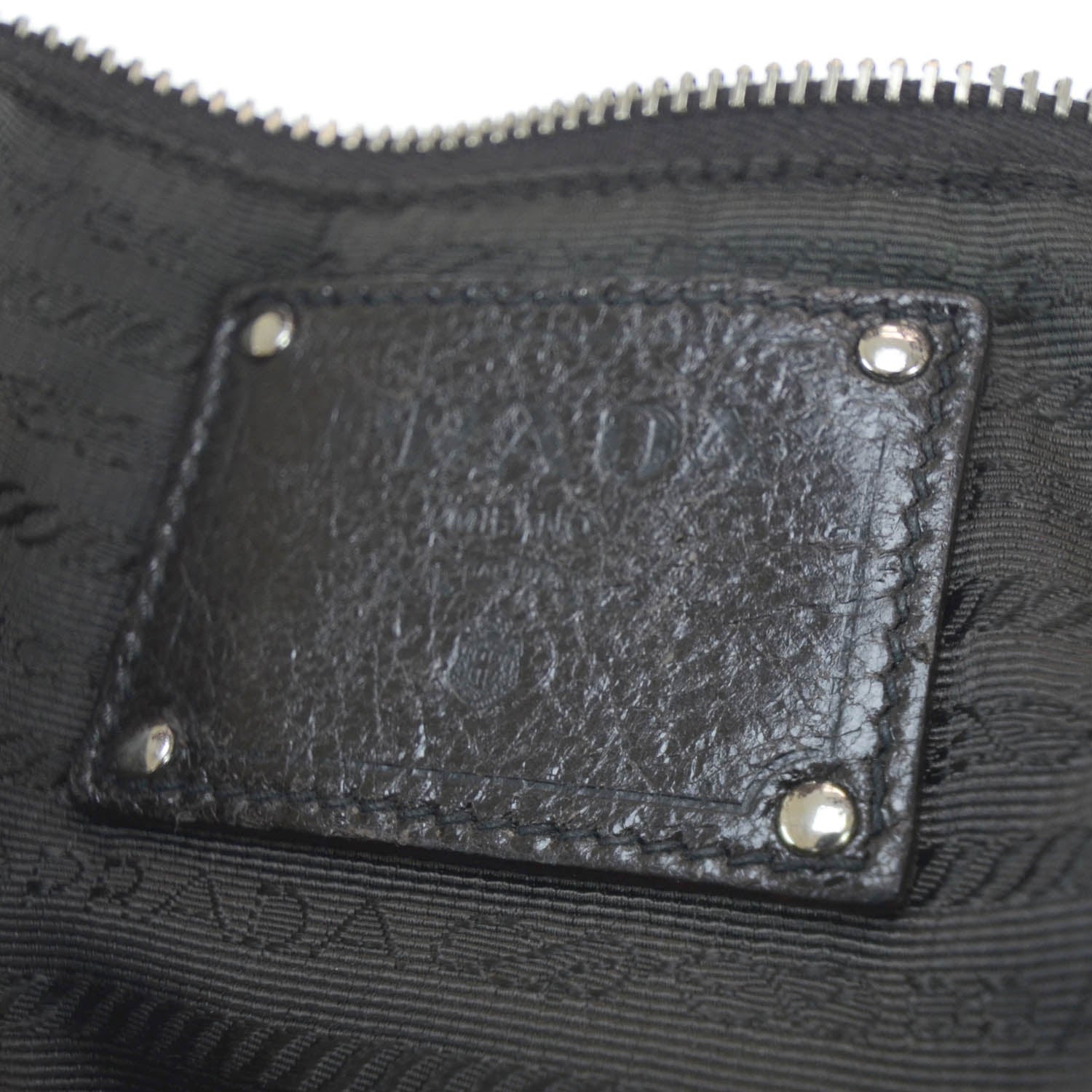Prada Cervo Lux Chain Flap Hobo Ebano 9 of 10