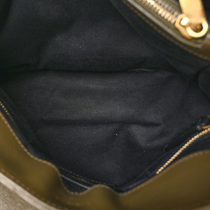 Saint Laurent Calfskin Y Quilted Monogram Medium Loulou Chain Satchel Military Olive 6 of 18