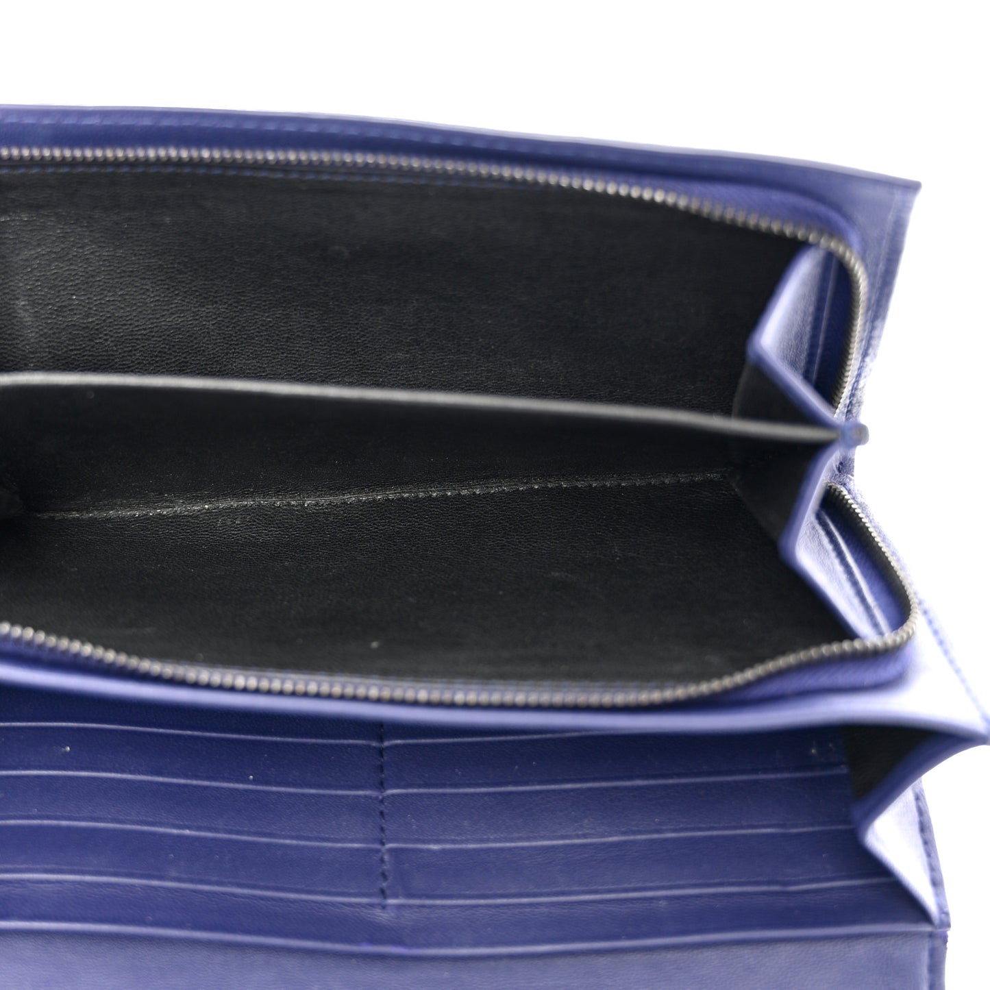 Nappa Intrecciato Continental Flap Wallet Atlantic