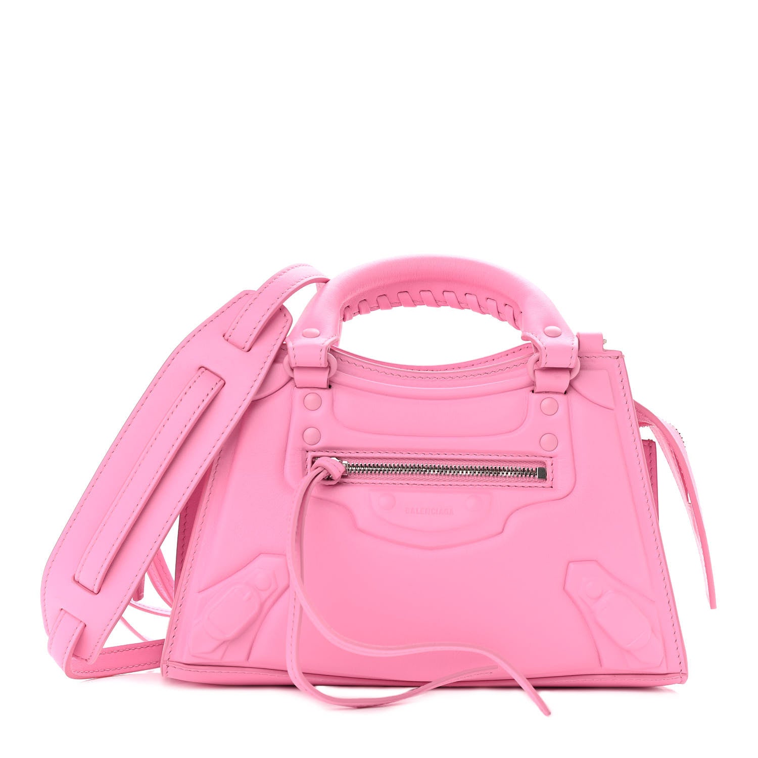 Balenciaga Cake Calfskin Tonal Hardware Mini Neo Classic City Rose 1 of 9