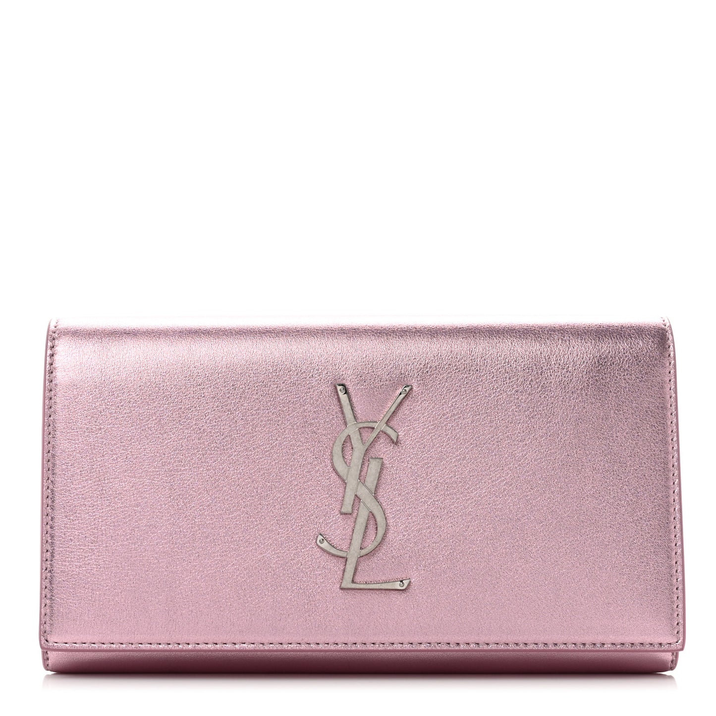 Metallic Calfskin Classic Monogram Cassandre Wallet New Azalea