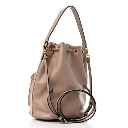 Prada Glace Calfskin Embossed Bucket Bag Cammeo 3 of 8