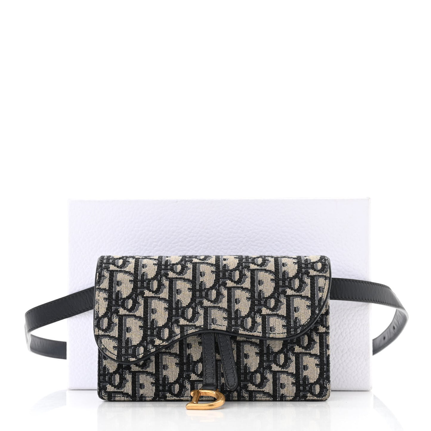 Oblique Saddle Belt Bag Blue