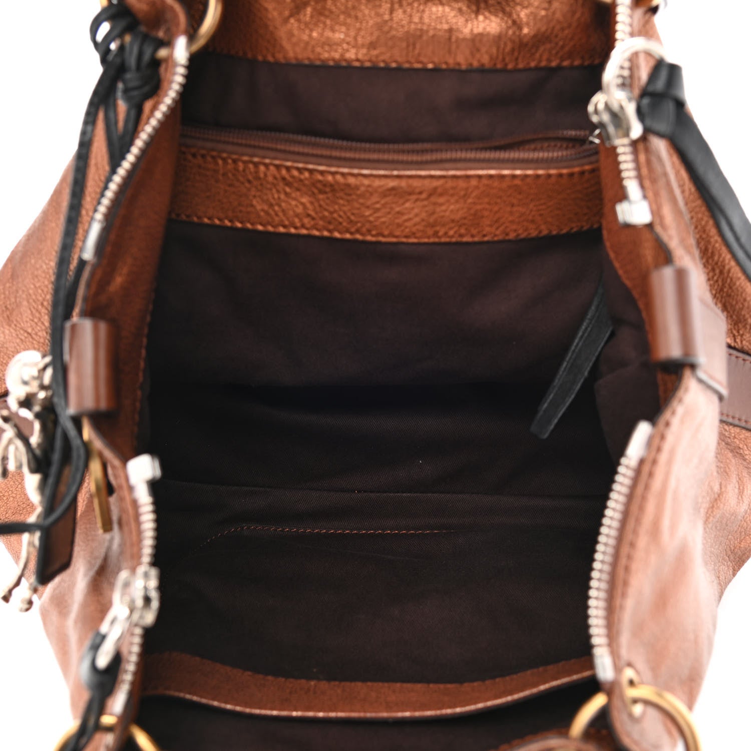 Chloe Metallic Calfskin Kerala Tote Bronze 5 of 15