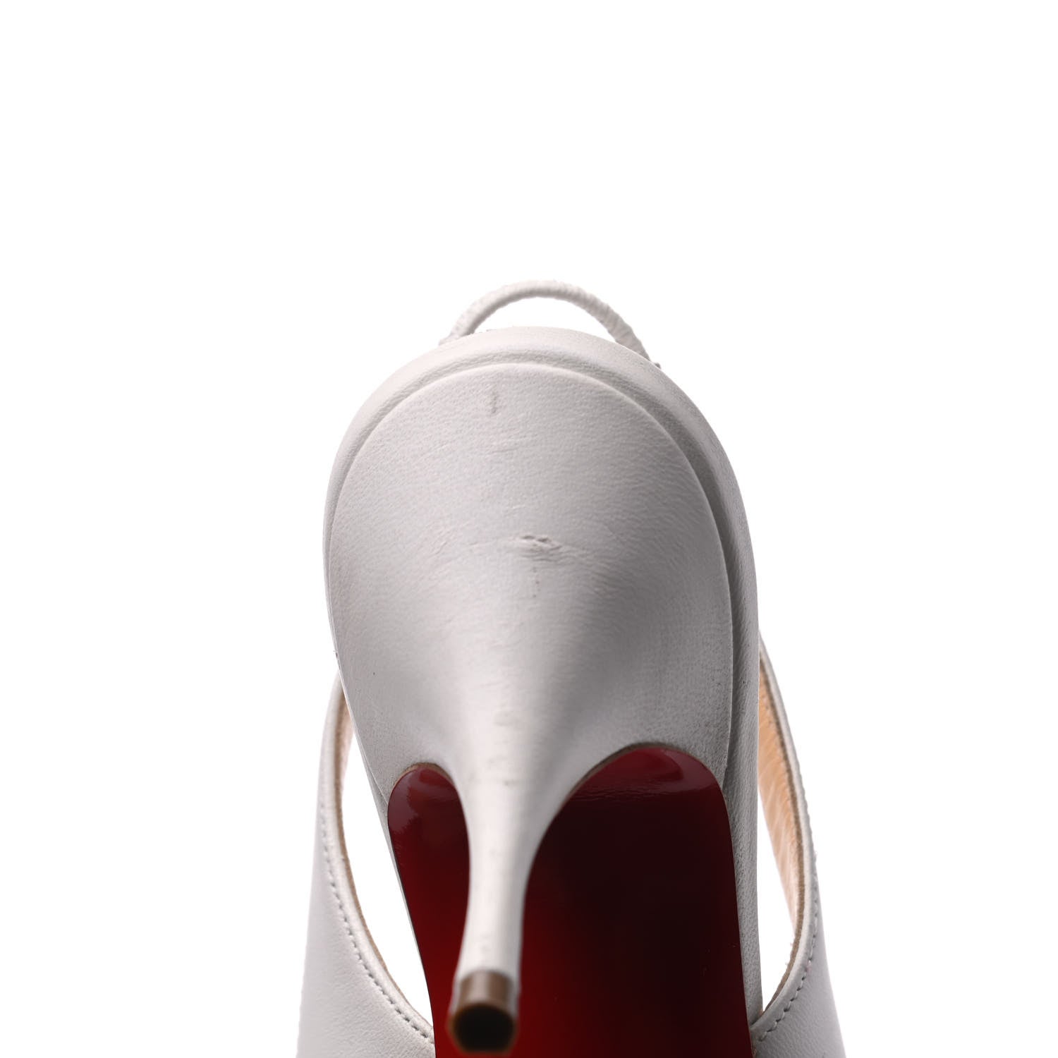 Christian Louboutin Nappa Clare 80 Slingback Pumps 38 White 9 of 15