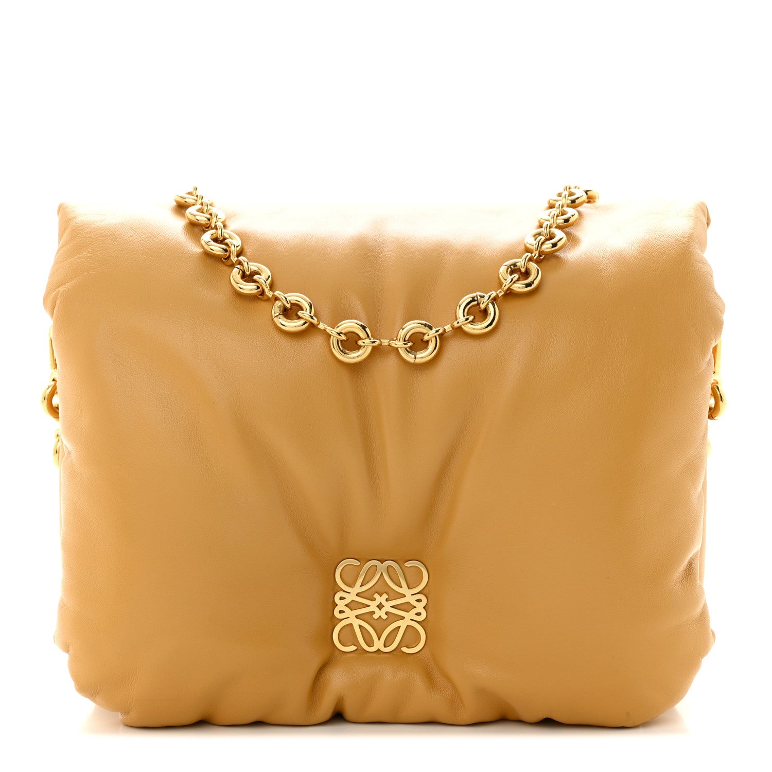 Loewe Lambskin Goya Puffer Bag Oak 1 of 14