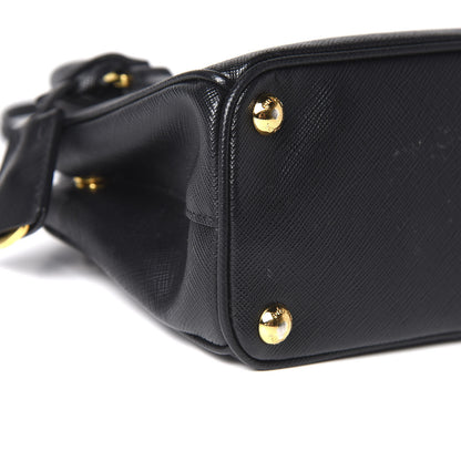 Prada Saffiano Lux Mini Galleria Double Zip Tote Black 13 of 15