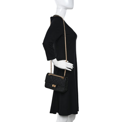 Chanel Aged Calfskin Quilted 2.55 Reissue Mini Flap Black 2 of 11