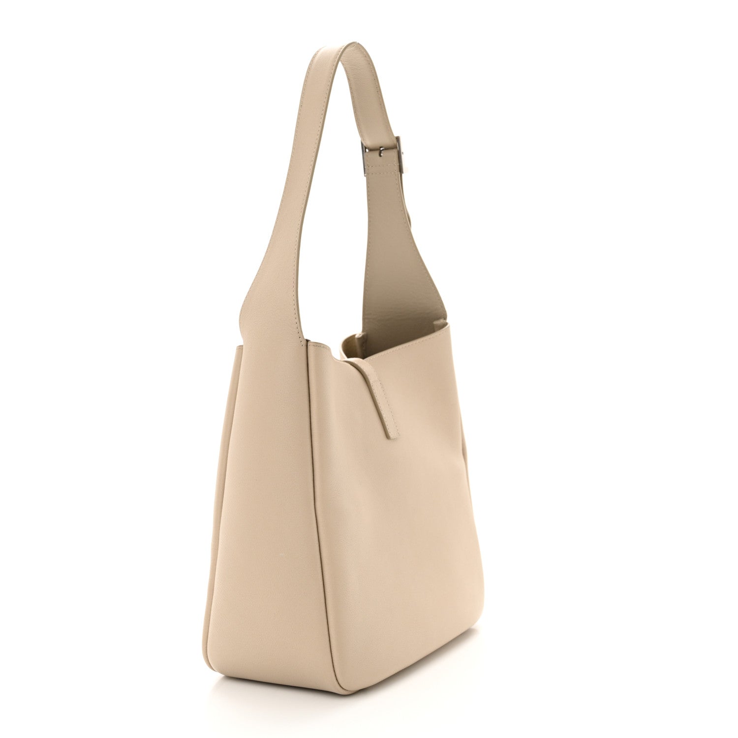 Saint Laurent Smooth Calfskin Small Le 5 A 7 Soft Hobo Sea Salt 3 of 12