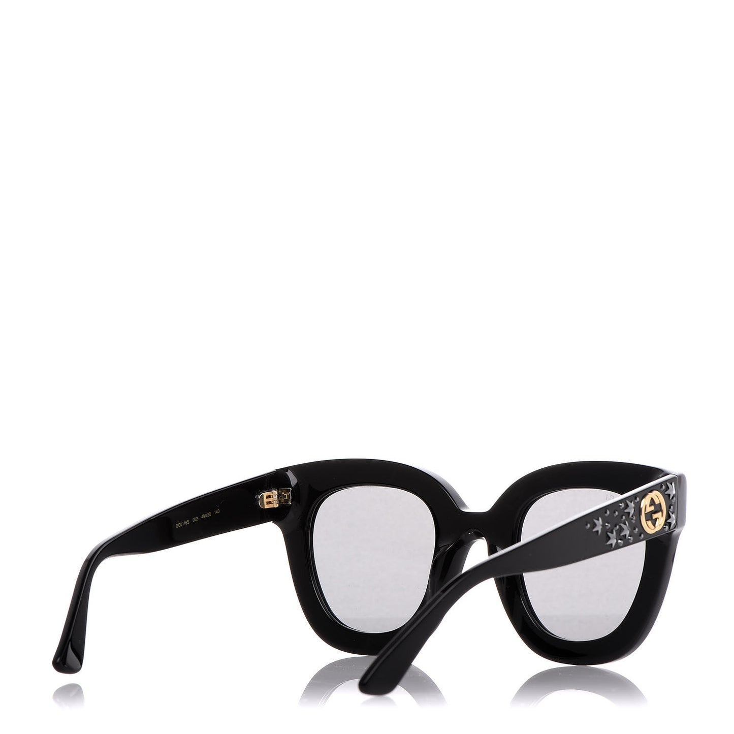Acetate Stars Cat Eye Sunglasses GG0116S Black