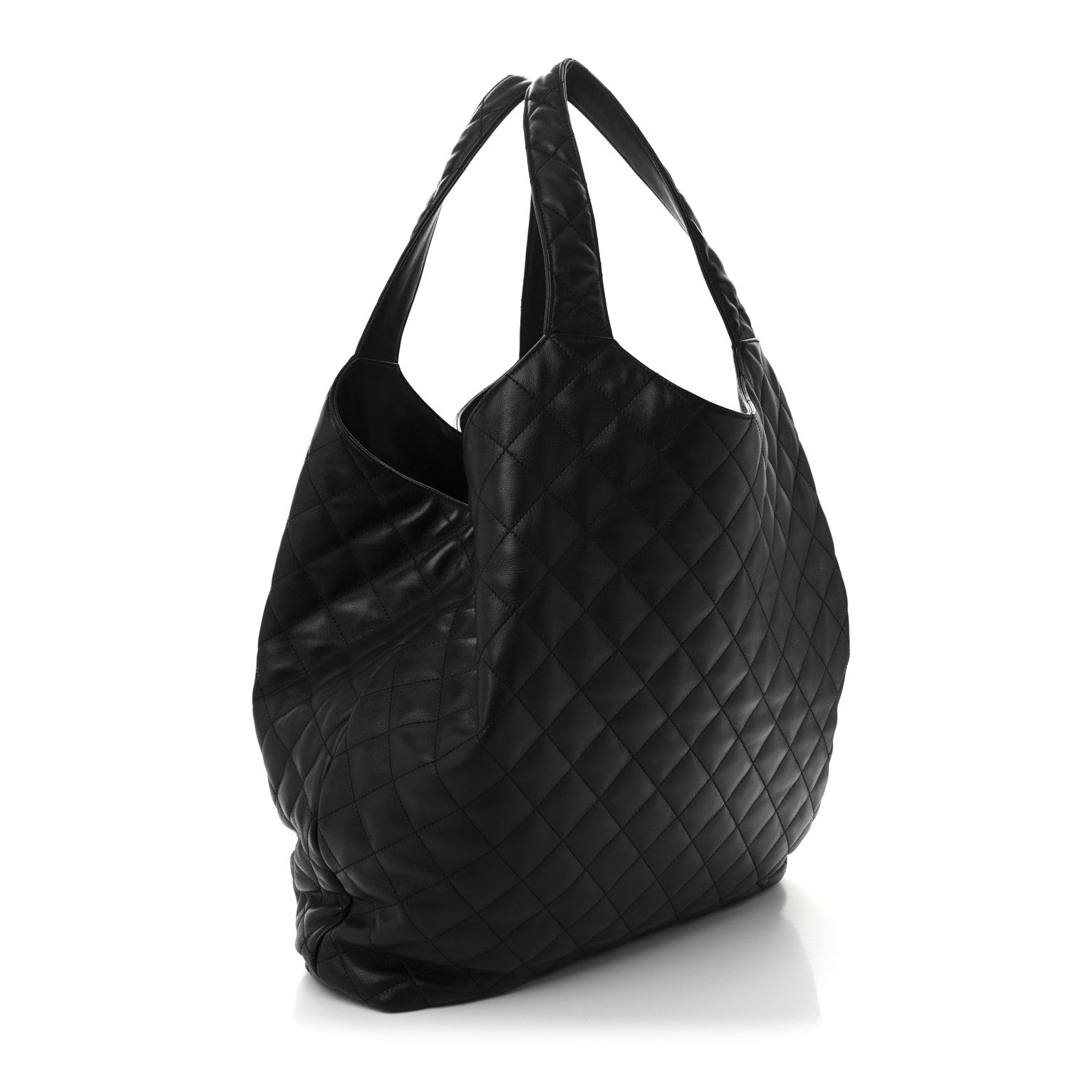 Saint Laurent Lambskin Quilted Maxi Icare Shopping Tote Black 5 of 12